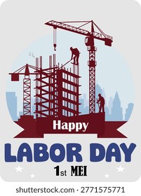 Happy Labor Day, May 1st - International Labor Day concept. Safety is a top priority for workers.