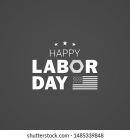 Happy labor day minimalist poster, flyer, greeting card. Vector