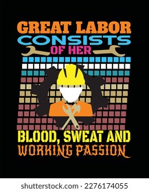 Happy labor day new t-shirt design.