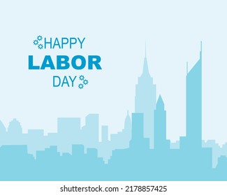 Happy Labor Day With New York Landscape Flat
