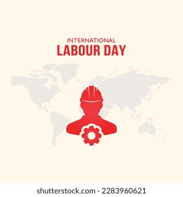 happy Labor Day On 1 May. Template for background, banner, card, poster. World labour day, concept , 3D illustration.