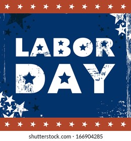 happy labor day over blue background vector illustration
