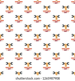 Happy labor day pattern seamless vector repeat for any web design