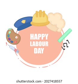 Happy Labor Day. People different occupation. Vector illustration in cartoon style. Isolated on a white background.