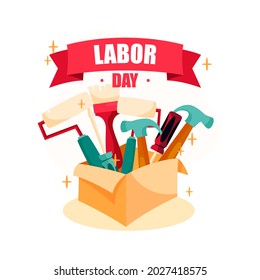 Happy Labor Day. People different occupation. Vector illustration in cartoon style. Isolated on a white background.