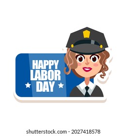 Happy Labor Day. People different occupation. Vector illustration in cartoon style. Isolated on a white background.