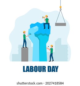 Happy Labor Day. People different occupation. Vector illustration in cartoon style. Isolated on a white background.