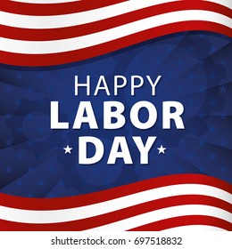 Happy Labor Day poster, banner. Vector illustration