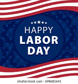 Happy Labor Day poster, banner. Vector illustration