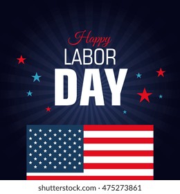 happy labor day poster icon vector illustration design