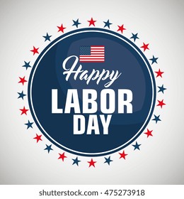 happy labor day poster icon vector illustration design