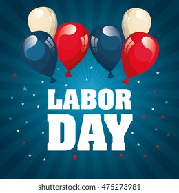 happy labor day poster icon vector illustration design