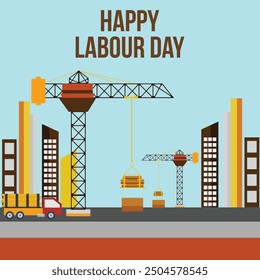 Happy labor day, labor day, a poster for happy labour day on the street.