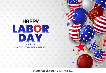 happy labor day poster for social media story, card, banner, background. vector illustration