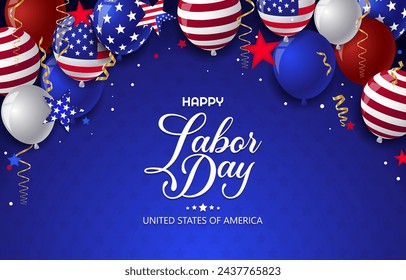 happy labor day poster for social media story, card, banner, background. vector illustration