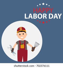 Happy Labor Day Poster Vector Illustration EPS10