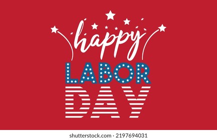 happy labor day red background