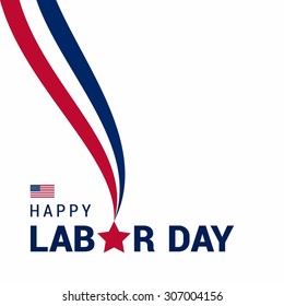 Happy Labor Day, September 7th, United state of America, American Labor day design. Beautiful USA flag Composition. Labour Day poster design. beautiful star and with flag curtain design element.