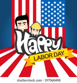 Happy labor day set.