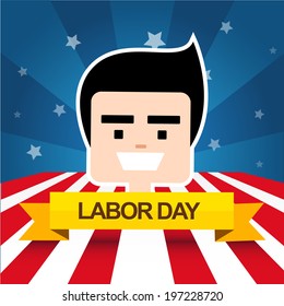 Happy labor day set.