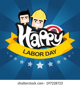 Happy labor day set.