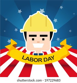 Happy labor day set.