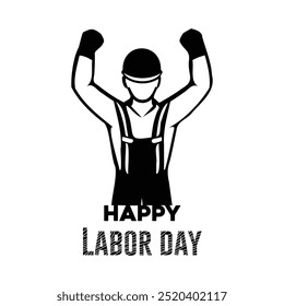 Happy Labor Day Silhouette Vektor