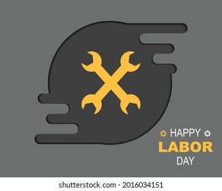 Happy Labor Day Simple Greeting Vector