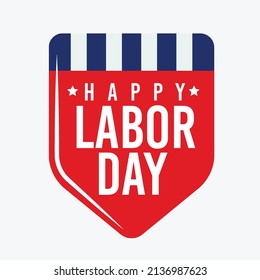 Happy Labor Day Stamp Label Vector Stock Vector (Royalty Free ...