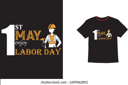 Happy Labor Day T shirt. Design template. Vector illustration, logo icon or background, USA flag shirt