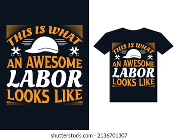 Happy Labor day  T shirt design template