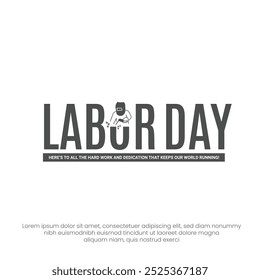 Happy Labor Day Template Vector Template