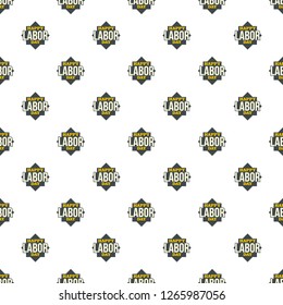 Happy labor day text pattern seamless vector repeat for any web design