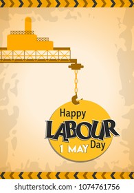 Happy Labor Day Text, Vector Illustration