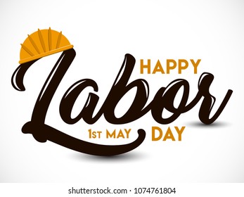 Happy Labor Day Text, Vector Illustration