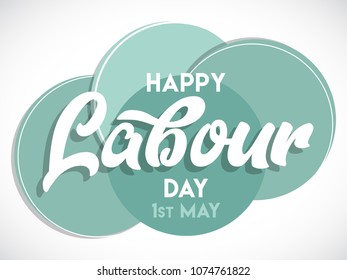 Happy Labor Day Text, Vector Illustration