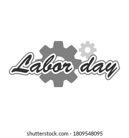 happy labor day text vector illustration, the worker poster celebration