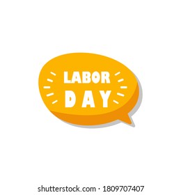 happy labor day text vector illustration, the worker poster celebration