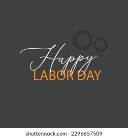 Feliz Día del Trabajo Texto, Ilustración vectorial
