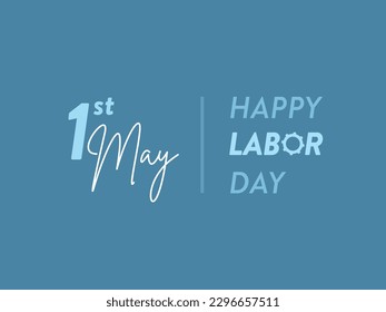 Happy Labor Day Text, Vector Illustration
