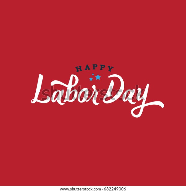 Happy Labor Day Text Vector Illustration Stock Vector (Royalty Free ...