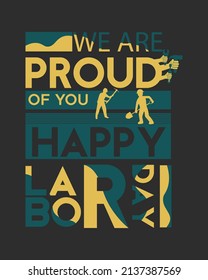 Happy labor day t-shirt design