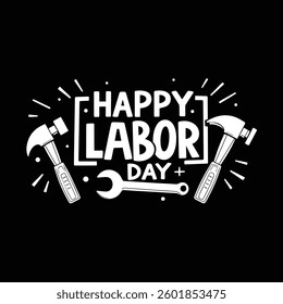 Happy Labor day t-shirt design illustration 