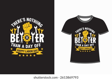 Happy Labor Day T-Shirt Design with Tools and Fist