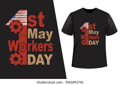 Happy Labor Day t-shirt vector design. International Happy Labor Day Design and Quote tee - typography t-shirt