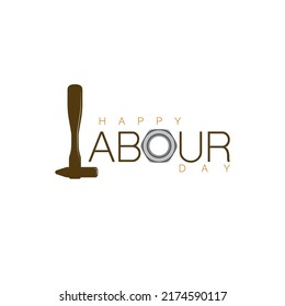 Happy Labor Day typography concept design.Logo vector illustration.eps