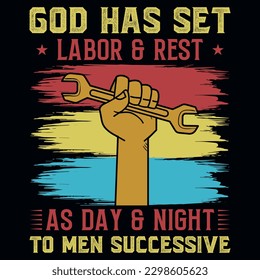 Happy labor day typography or graphics tshirt design 