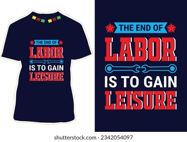 Happy Labor Day Typography T-shirt Design