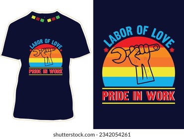 Happy Labor Day Typography T-shirt Design