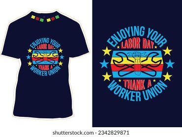 Happy Labor Day Typography T-shirt Design